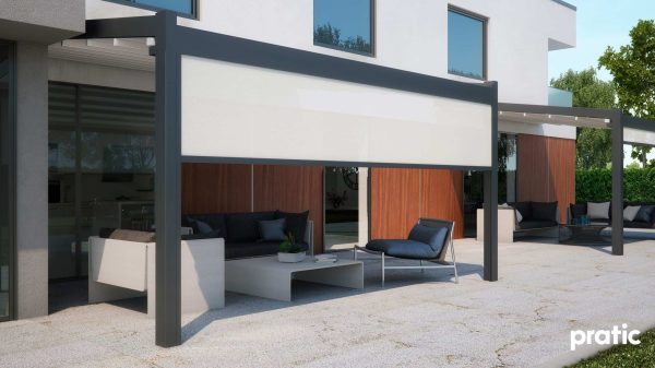 Pergola pratic vertikal solskjerming