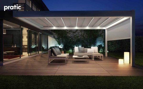 Pergola pratic med ledlys