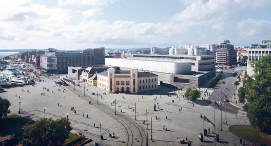 Solskjerming for det nye Nasjonalmuseet i sommerdrakt